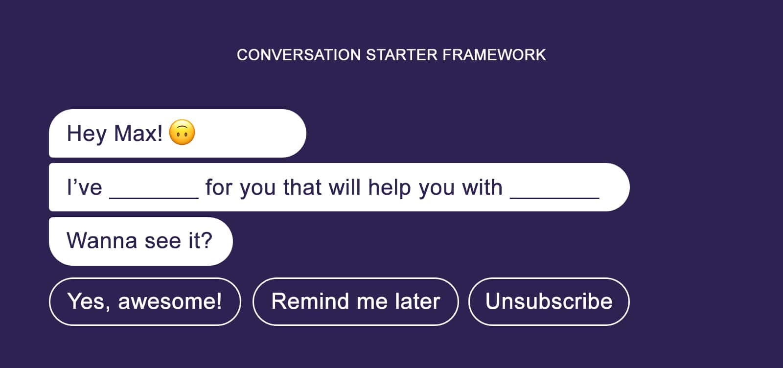 Conversation starter framework
