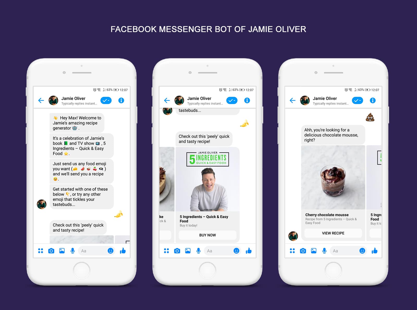 Facebook Messenger Bot of Jamie Oliver