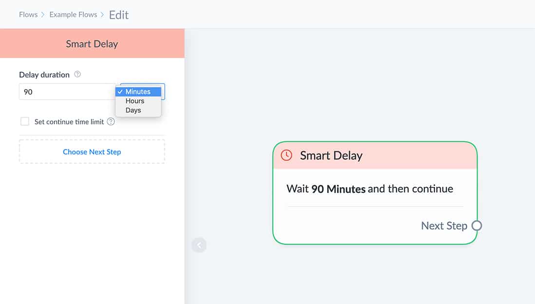 smart delay example 90 minutes